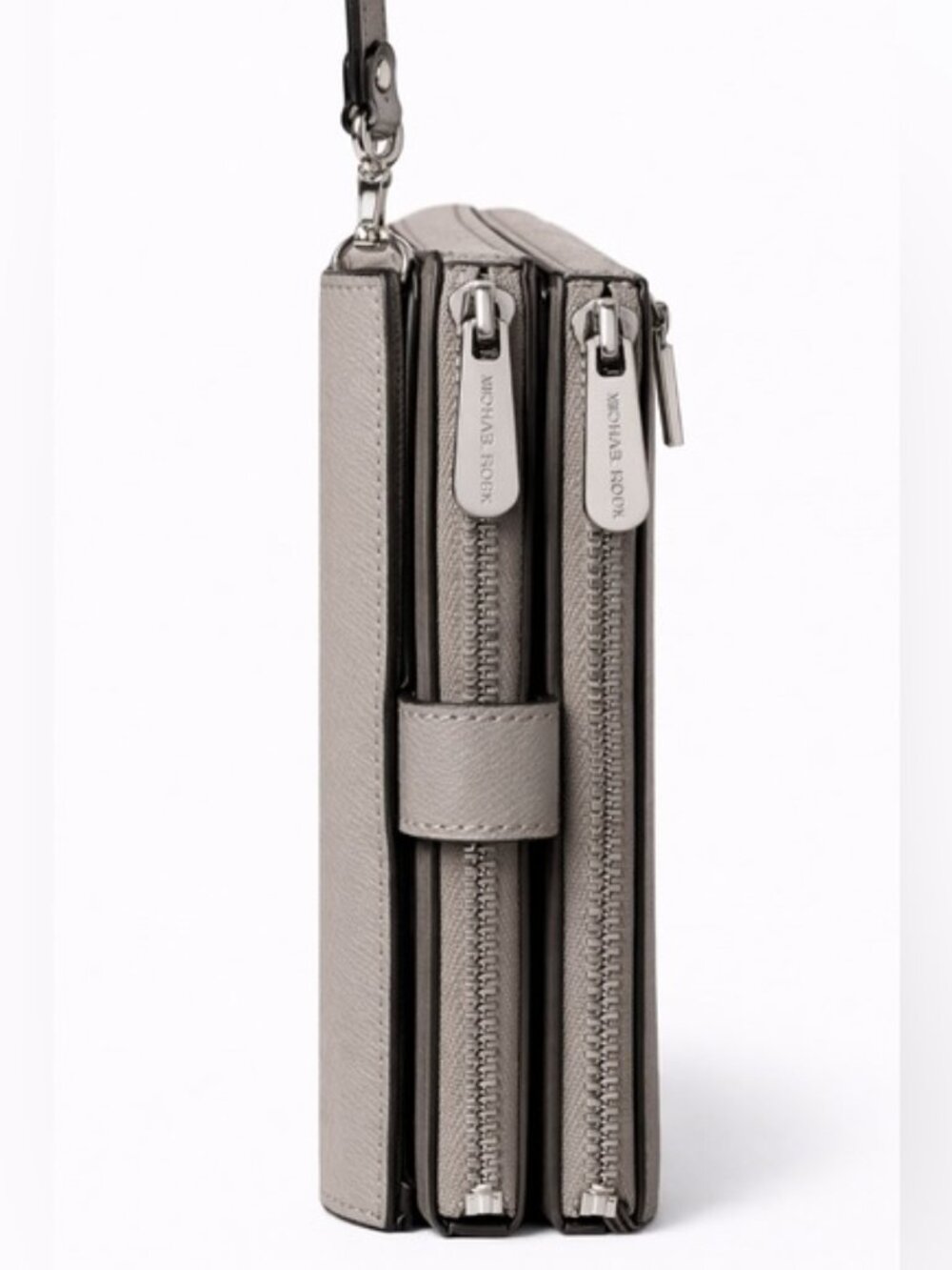 ✨ Michael Kors Wristlet Wallet Gray Saffiano 💼 | Cartera MK - Picture 6 of 6